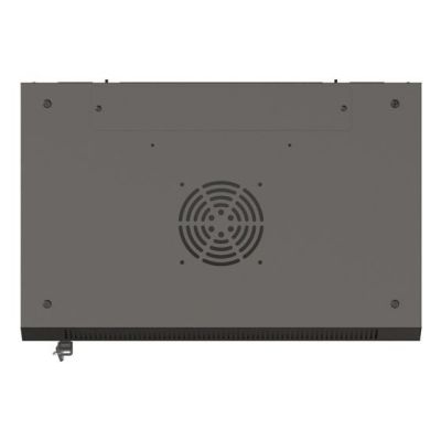 10. Wall-mounted installation rack cabinet 19" 6U 540x350 black glass door LANBERG (Flat Pack)