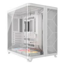 Corsair AIR 5400 RS-R ARGB PC-Case, Midi Tower, Tempered Glass, RGB - White, 2x 120mm Fans Included