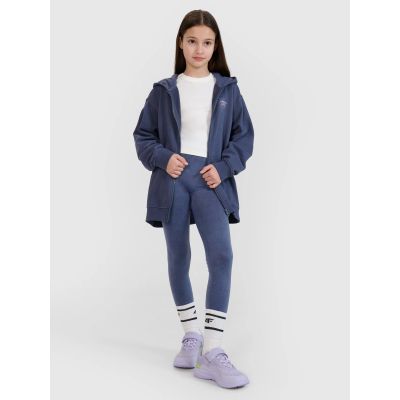 6. Girls' sweatshirt with a hood, 4F 4FJWSS25TSWSF1482-22S