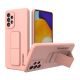 Wozinsky Kickstand Case silicone case with stand for Samsung Galaxy A73 pink