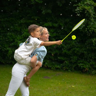 21. VIRTUFIT 2-IN-1 PORTABLE BADMINTON AND TENNIS SET - INCLUDES CASE AND RACKETS