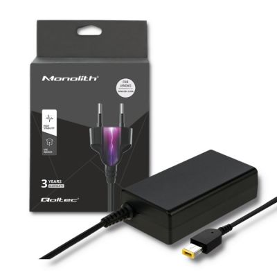 QOLTEC POWER SUPPLY FOR LENOVO 65W | 20V | 3.25A | SLIM TIP+PIN | + POWER CABLE