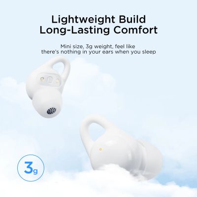 5. Joyroom JR-TS2 Cozydots Series Wireless TWS Headphones for Sleeping ANC Bluetooth 5.3 - White