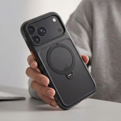 10. Tech-Protect MagAir Stand MagSafe CC Case for iPhone 18 Pro / 17 Pro - Matte Black