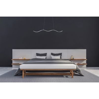 11. Activejet AJE-SARA LED ceiling lamp, silver, neutral white light, 1690 lm.