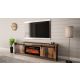 7. GRANERO TV cabinet + fireplace 200x56.7x35 old wood