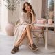 7. Rieker V1765-24 women's brown wedge sandals