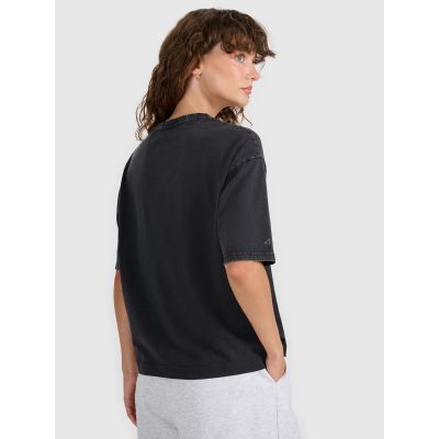 4. Women's oversize printed T-shirt 4F 4FRSS25TTSHF2747-20S