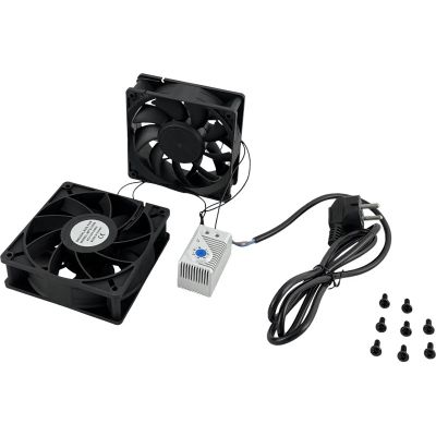 Fan for outdoor cabinets with thermostat, set of 2 ALANTEC
