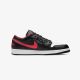 Air Jordan 1 LOW Black/Fire Red/White sports shoes - 553558-063