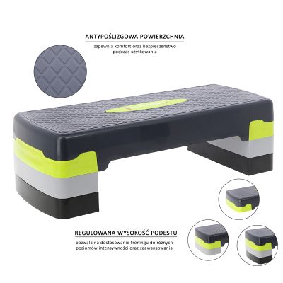 12. AS002 GREEN/GRAY AEROBICS STEP HMS