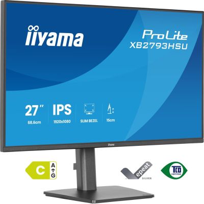 2. iiyama ProLite XB2793HSU-B1 computer monitor 68.6 cm (27") 1920 x 1080 px Full HD LED Black