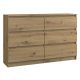2. M6 MALWA CHEST OF DRAWERS 120CM 6 DRAWERS ARTISAN