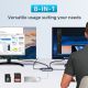 8. UNITEK ACTIVE HUB USB-C 2X HDMI, SD READER, 4K, RJ-45, PD 100W, 5 GBPS
