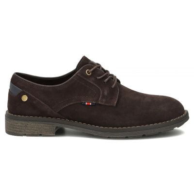 2. Men's casual leather shoes, suede, dark brown, Filippo MP8317