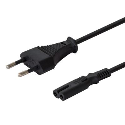 SAVIO CL-97 cable (2-Pin F - Euro M; 1.2m; black)