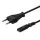 SAVIO CL-97 cable (2-Pin F - Euro M; 1.2m; black)