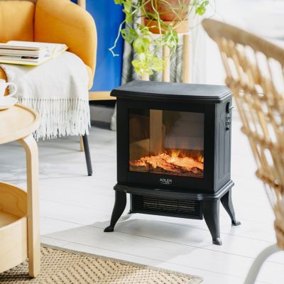 23. Electric fireplace | 2 heating levels: 1000W / 1800W | 3D flame effect | Adler Adler thermostat