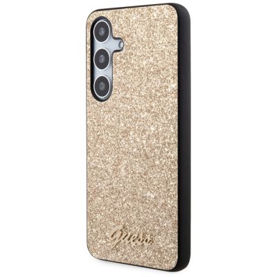 2. Guess Glitter Script case for Samsung Galaxy S24 - gold