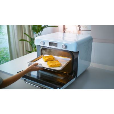 24. Smeg COF01PBEU Small Blue Steam Oven Buttons, Rotary
