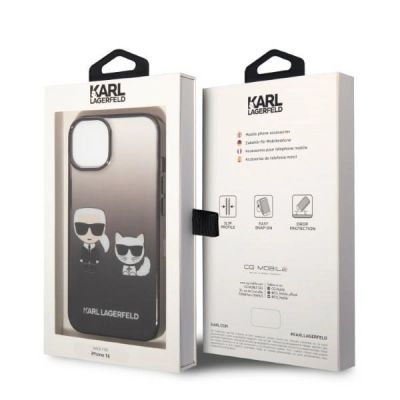 8. Karl Lagerfeld KLHCP14MTGKCK iPhone 14 Plus 6,7 "hardcase black / black Gradient Ikonik Karl & Choupette