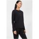 Women's SUPER.NATURAL Windbreaker LS Long-Sleeve Shirt, Black