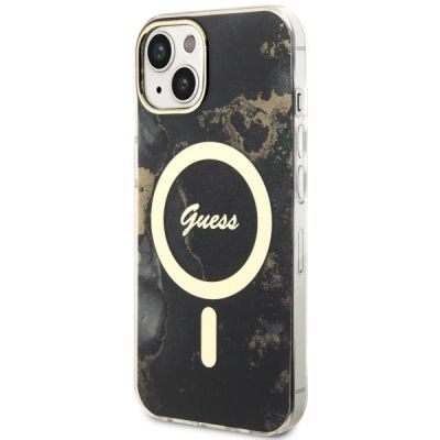 2. Guess GUHMP14MHTMRSK iPhone 14 Plus 6.7" black/black hardcase Golden Marble MagSafe