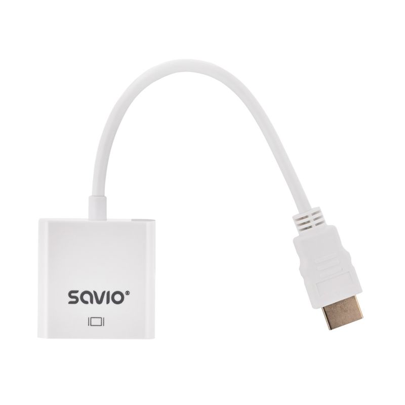 6. SAVIO ADAPTER HDMI (M) - VGA (F) WHITE CL-201