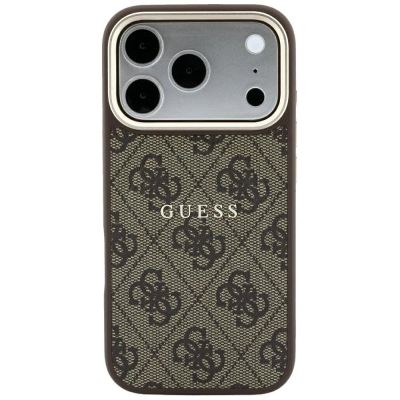 3. Guess Embossed 4G Classic MagSafe Case for iPhone 17 Pro Max / 18 Pro Max - Brown