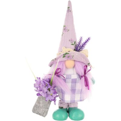 7. Gnome 25cm with lavender girl spring decoration