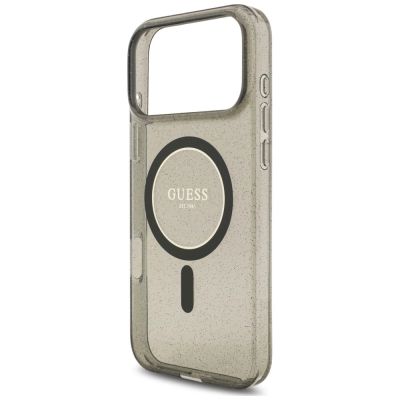 6. Guess IML Glitter Pearl Strap MagSafe Case for iPhone 18 Pro / 17 Pro – black