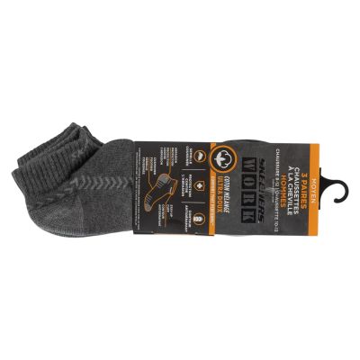 2. Skechers 3pk Terry Train Work Socks S102684-GRY Gray 41-46