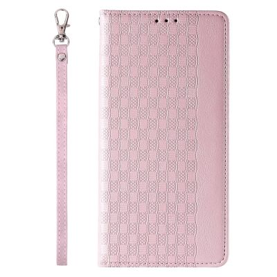 5. Magnet Strap Case Case for iPhone 13 Pro Max Pouch Wallet + Mini Lanyard Pendant Pink