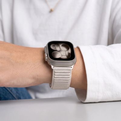 6. Tech-Protect NylonLoop Band for Apple Watch 44 / 45 / 46 / 49 mm – Beige