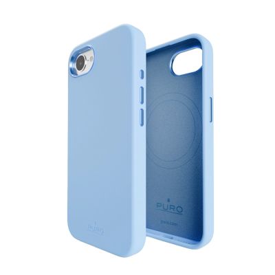 3. Puro Icon Mag Pro MagSafe Silicone Case for iPhone 16e/17e - Blue