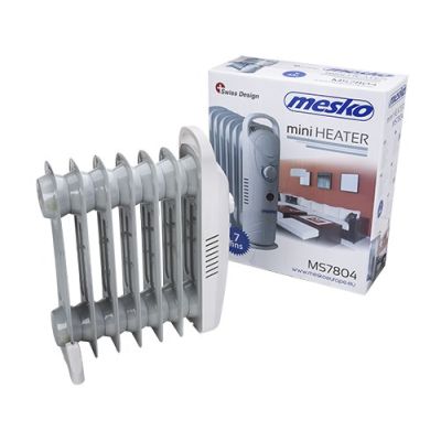 5. MESKO MS 7804 oil radiator 7 fins (700W; 7; white)
