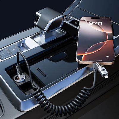 6. Dudao L20 Pro 4-in-1 USB-A / USB-C - Lightning / USB-C Cable - Black