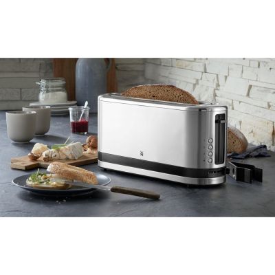 8. WMF toaster, 2 slices, silver, stainless steel, power 900 W, input voltage AC 220-240 V, frequency 50/60 Hz, width 366 mm, depth 110 mm, height 156 mm