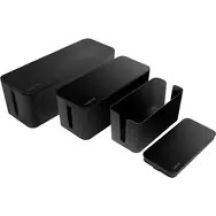 LogiLink KAB0077 cable organizer Universal Cable box Black 3 pcs.