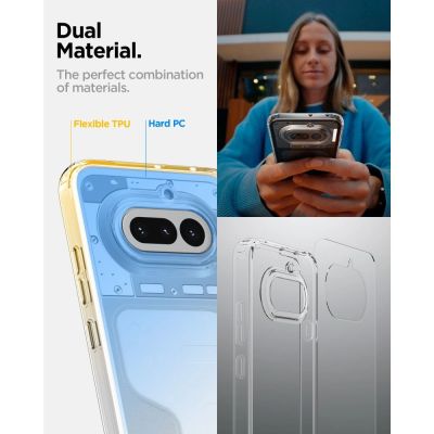 7. Spigen Ultra Hybrid Case for Nothing Phone 4A - Transparent