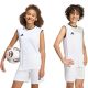 Kids' adidas Entrada 26 Sleeveless Jersey, White, KB3935