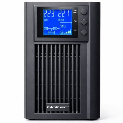 6. Qoltec Pure Sine Wave UPS | 1kVA | 800W | AVR | LCD | Pure Sine