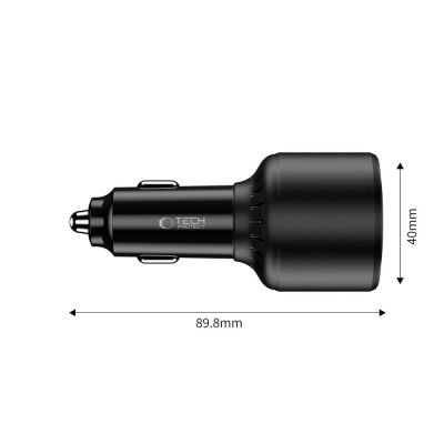 3. CC04 3-port PD175W car charger - black