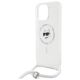 5. Karl Lagerfeld IML Choupette Head & Cord Magsafe iPhone 16 Pro Case - Clear