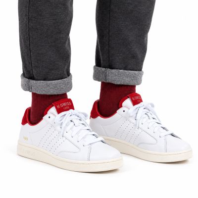 6. K-swiss LOZAN KLUB LTH WHITE/MARS RED/SNOW WHITE-M sneakers (07263-113-M)
