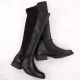 16. Women’s black leather officer-style boots, insulated Rieker Z9564-00