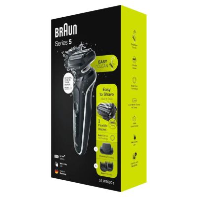 3. Braun Series 5 51-W1500s Foil Shaver Trimmer Black