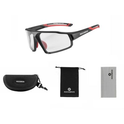2. Rockbros photochromic glasses black and red
