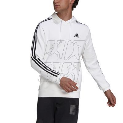 4. Adidas Essentials Fleece 3-Stripes Hoodie M GU2522