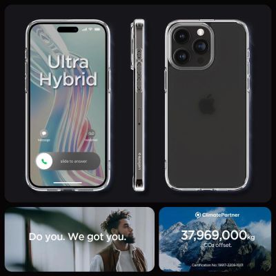 14. Spigen Ultra Hybrid Case for iPhone 15 Pro Max - Clear Matte